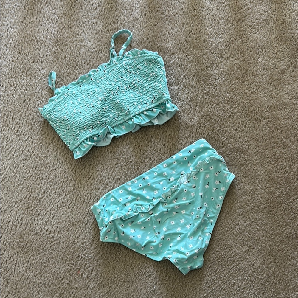 Floral Aqua Bikini Set